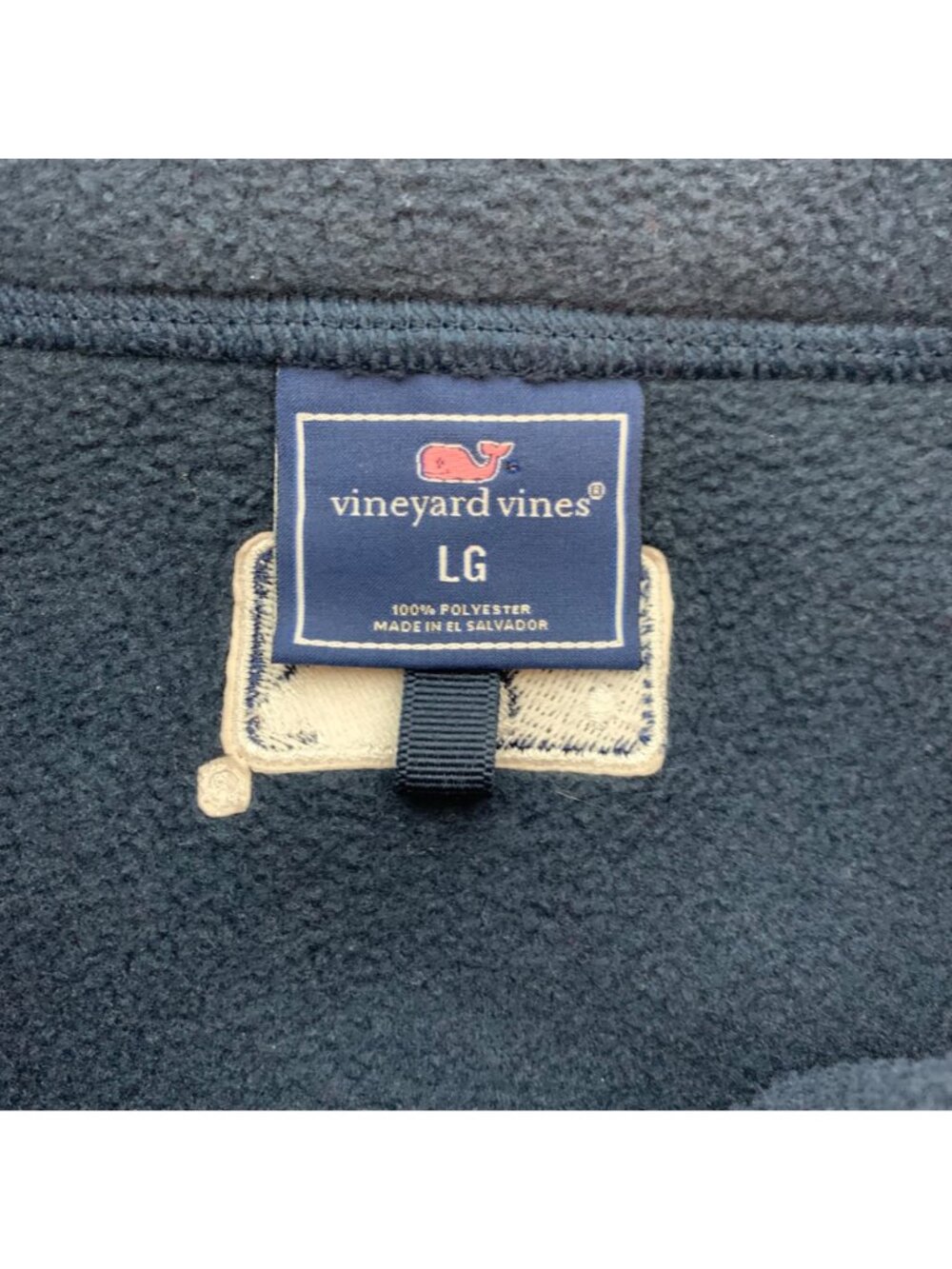 Vineyard Vines Navy Blue Major League Baseball Fleece Full Zip Vest Mens Large - Picture 3 of 6